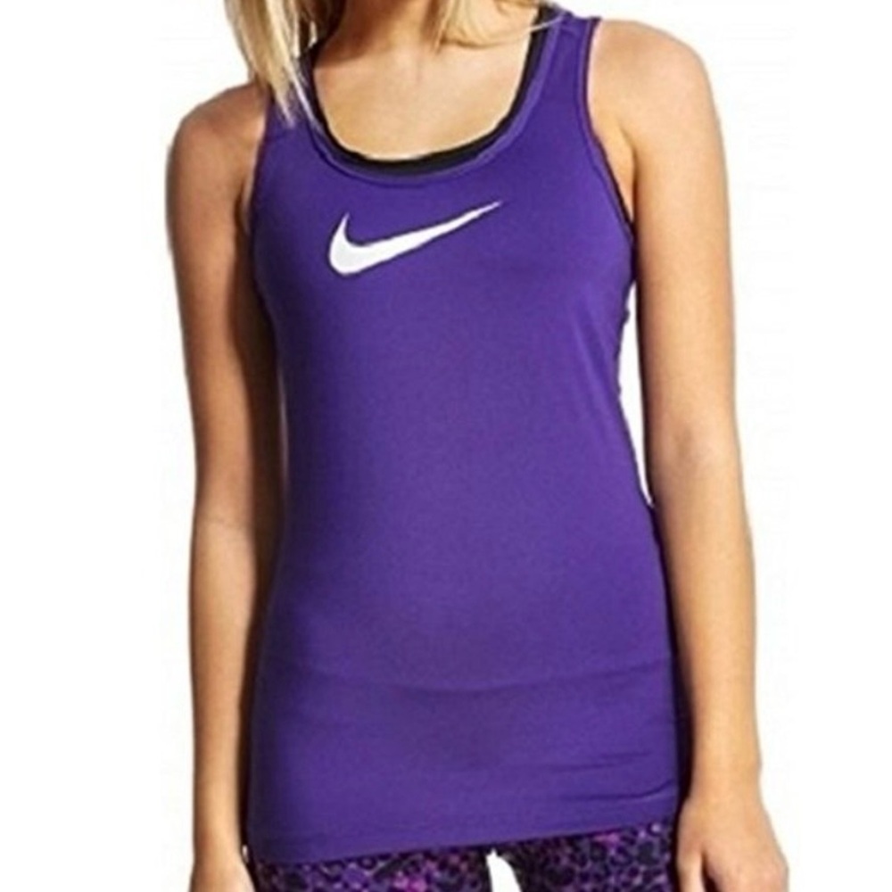 Nike Women's Dri-Fit Stay Cool Pro Vibrant Purple Tank Top